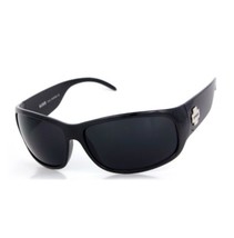 Gangster Style Sunglasses Slim Cholo Wrap Super Dark OG LOC Black Glossy... - $14.50
