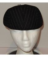 Feraricci Newsboy Paper boy Cotton Hat Cap Visor black white stripe OSFA - €21,16 EUR