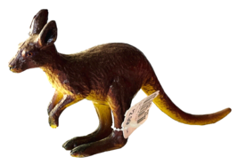 AAA Kangaroo Figurine Toy Plastic 6&quot; L x 3.5&quot; T Wild Animal San Diego Zoo w/ Tag - £9.86 GBP