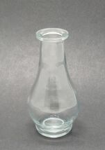Small Clear Glass Round Design Collectible Bud Vase H = 6.25 in Vintage ... - $13.61