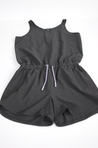 Athleta Girl All In Romper Black Active Shorts Jumpsuit Lightweight Size 12 - $22.00