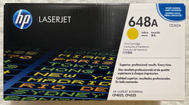 HP 648A Yellow Laser Toner Cartridge CE262A For HP CP4025 &amp; CP4525 Sealed Box - £136.75 GBP