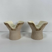 Vintage MCM Royal Haeger Pottery Taper Candle Holder Pair  - £47.92 GBP