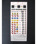 Vintage Slot Machine Dice Payoff Card - Dice Not Included - Copyright 1949  - $15.99