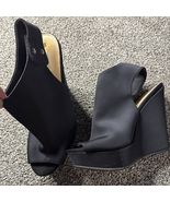 Chinese Laundry Slingback Peep Toe Wedge Sandals Black Women Size 8 - €20,61 EUR