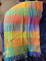 Crayola Kohl&#39;s Collaboration Adult Green Blue Plaid Blanket Scarf EUC - $463.64 MXN