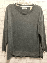 Mer Sea Womens Pullover Sweater Split Back Long Ribbed Sleeves Gray XL - £28.63 GBP
