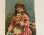 Little Girl In Pink Dress Victorian Trade Card VTC 4 - £4.71 GBP