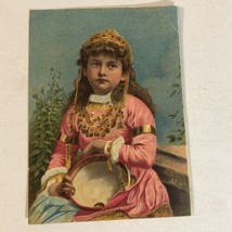 Little Girl In Pink Dress Victorian Trade Card VTC 4 - £4.73 GBP