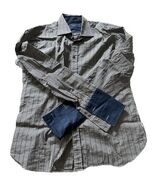 Ted Baker London Archive Blue Striped Button Up Shirt Size 17 Preppy Casual - $727.72 MXN