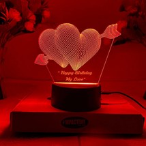 Night Light for Birthday Gift , Heart shape 3D Illusion Night Light , Romantic B - £23.24 GBP