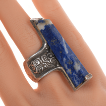 sz6 c1974 Luis Mojica modernist silver sodalite ring - £1,025.77 GBP