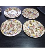 Lot Of 4 Plates 1930&#39;s Empire Demitasse Set &#39;rosalie&#39; Pattern England - $50.45 CAD