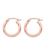 14K Gold Hoop Earrings Minimalist Hoops 20mm Over Real Solid 925 Sterlin... - $48.50