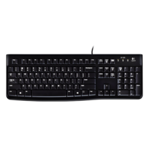 Logitech K120 Wired USB Membrane Keyboard Basic Full Size 105 Keys Black for PC - £11.30 GBP