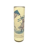 Vintage Holly Hobbie Frosted Sugar Coated Glass Candle Holder - $222.50 MXN