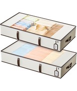 Yecaye 54L Under Bed Storage Containers, 2 Pack Foldable Underbed, Sweaters - $37.95