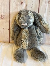 Jellycat Bunny 12&quot; Woodland Plush Lovey  Grey/Brown Multi color - £27.97 GBP