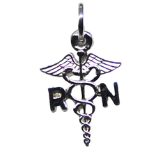 RN Nurse Symbol Pendant Minimalist Dainty Charm for Necklace or Bracelet... - £9.51 GBP