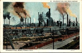 Denver Colorado Minnequa Steel Fuel Iron Company Posted 1936 Vintage Postcard - £7.51 GBP