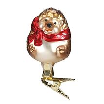 Inge Glas Baby Hedgehog German Glass Christmas Tree Ornament FREE BOX - $39.98