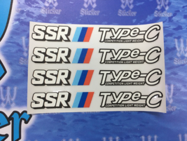 1 SET/8PCS Car Wheel Rims Stickers SSR Type C Transparent Stickers Like ... - $23.96