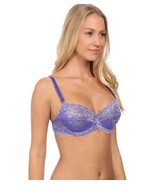 NWT WACOAL 32C UW Lace Bra Purple Silver Lurex Sexy - £27.52 GBP