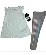 Nike Girls&#39; Tunic Top and Leggings Set Outfit Dark Grey Heather 3T 4T - £20.71 GBP