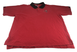 Vintage adidas NFL Tampa Bay Buccaneers Men&#39;s Polo 2XL Red Short Sleeve ... - $20.90