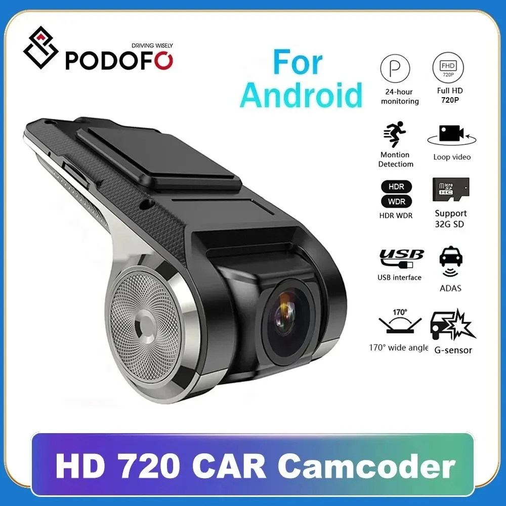Dash Cam Adas Car Dvr Adas Dashcam Dv Rs Video Hd 720P Usb Tf Card 16G/32G Auto - £19.35 GBP