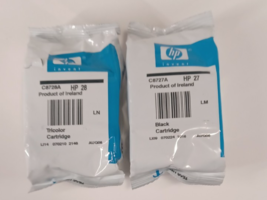 GENUINE HP 28 (C8728A) and HP 27 (C8727A) Color and Black Ink Cartridge NIP - $15.47