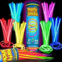 100 Ultra Bright Glow Sticks Bracelets and Necklaces Glow in the Dark Party Fun - £15.13 GBP+