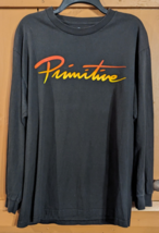 Primitive Men&#39;s L Script Long Sleeve T Shirt Black Clothing Apparel Skateboard - £11.40 GBP