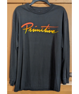 Primitive Men&#39;s L Script Long Sleeve T Shirt Black Clothing Apparel Skat... - £11.39 GBP