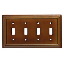 W10765-SDL Brown Architect Quad Switch Cover Plate - $24.99
