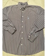 Johnnie O Prep Formance Shirt Mens XL White Blue Plaid Long Sleeve Perfo... - $26.19 CAD