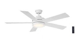 Home Decorators Baxtan 56&quot; Indoor Matte White Ceiling Fan W/LED light AM713A-MWH - £107.36 GBP