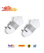 2 PACK BOMBAS Women&#39;s Solids Ankle White Socks (White, Medium) - $26.25 CAD