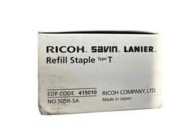 NEW Box of Genuine Ricoh Savin Lanier Refill Staples Type T 505R-SA 415010 - £22.62 GBP