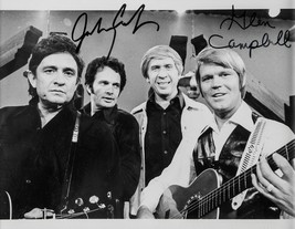 Glen Campbell &amp; Johnny Cash Signed Photo 8X10 Rp Autographed Music Legends - £15.46 GBP