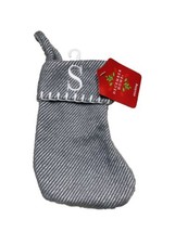 December Home Embroidered Fabric Felt Winter 12” Stocking/Holiday Letter S - £12.46 GBP