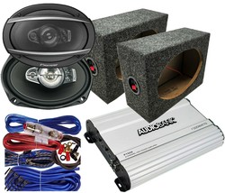 2x Pioneer TS-A6990F 5-Way Speakers +1500W Amplifier + 2x 6x9&quot; Speaker Box + Kit - £363.20 GBP