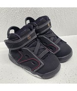 Excellent Condition Nike Jordan 6-17-23 TD Black University Red Baby Sho... - $455.64 MXN