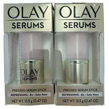 2X Olay Serums Pressed Serum Stick Refreshing Hydration .47oz B3 Sake Kasu - $9.72