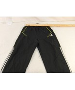 Youth Boy&#39;s Adidas Black White Yellow Striped Medium Athletic Track Pant... - $20.22