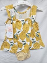 Baby Girls' 6 Months Lemon Romper Just One You Carter's Yellow New w/Tags image 3