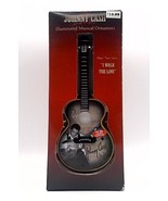NIB Johnny Cash Illuminated Guitar Ornament Plays I Walk the Line - Work... - £14.74 GBP