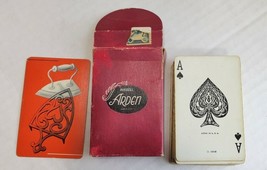 Vintage Russell Arden Playing Cards Sad Iron Trivet Partial Tax Stamp Complete - $8.56