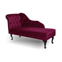 Cheshire Handmade Tufted Fuchsia Chaise Lounge Bedroom Accent Chesterfield - £306.84 GBP