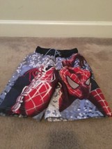 1 Pc Spiderman Boys Graphic Swim Shorts with Built In Briefs Size 6/7  S... - $35.28